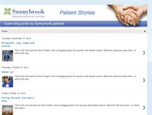 Tablet Screenshot of patientstories.sunnybrook.ca